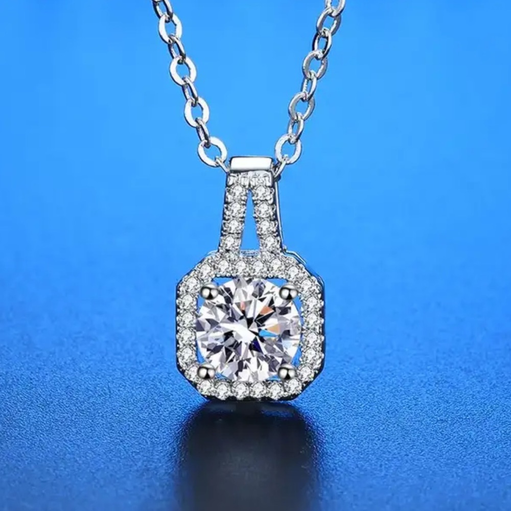 🌟 Sterling Silver 925  Diamond Necklace